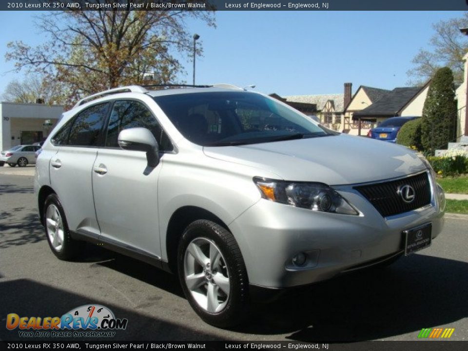 2010 Lexus RX 350 AWD Tungsten Silver Pearl / Black/Brown Walnut Photo #3