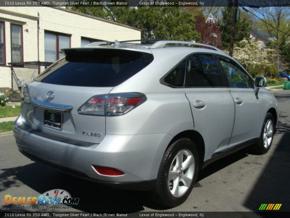2010 Lexus RX 350 AWD Tungsten Silver Pearl / Black/Brown Walnut Photo #4