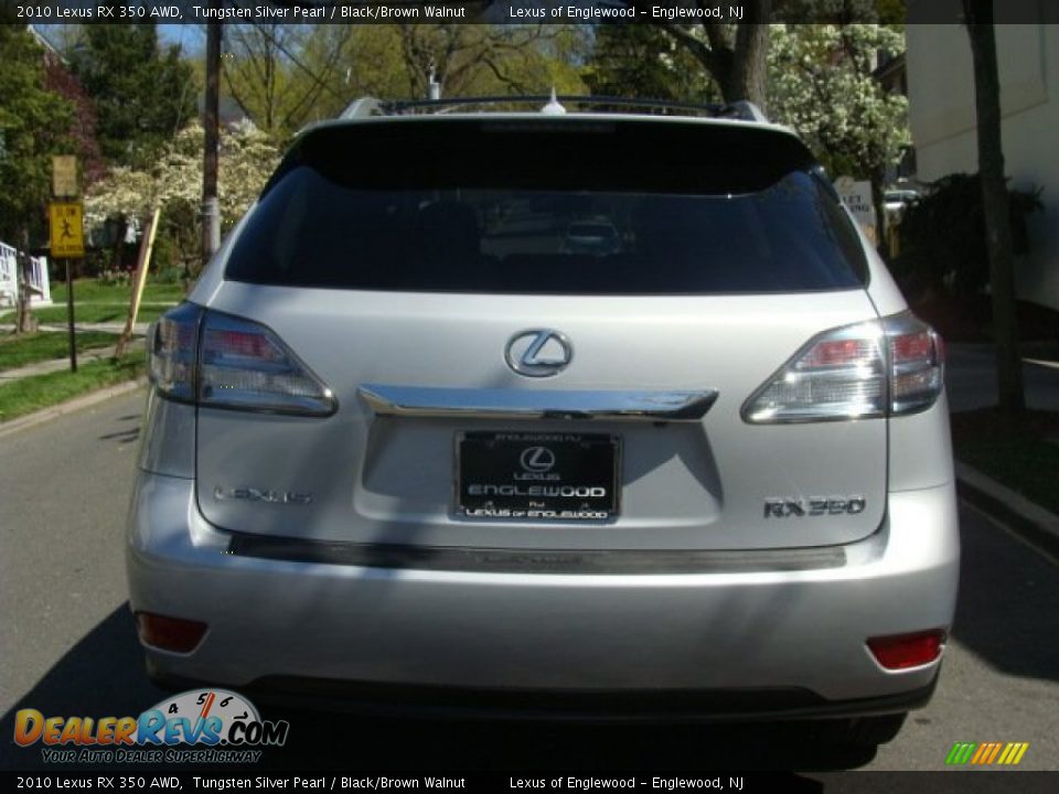 2010 Lexus RX 350 AWD Tungsten Silver Pearl / Black/Brown Walnut Photo #5