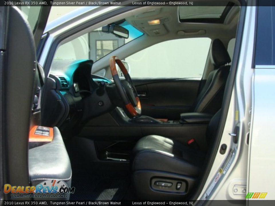 2010 Lexus RX 350 AWD Tungsten Silver Pearl / Black/Brown Walnut Photo #7