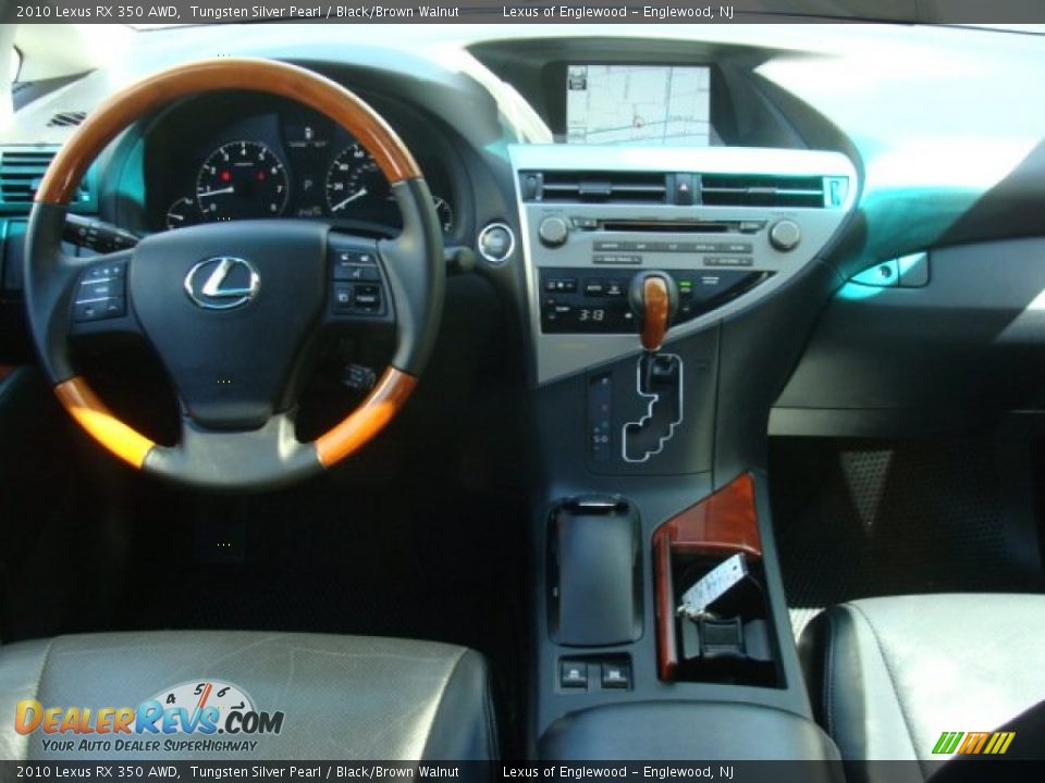 2010 Lexus RX 350 AWD Tungsten Silver Pearl / Black/Brown Walnut Photo #9