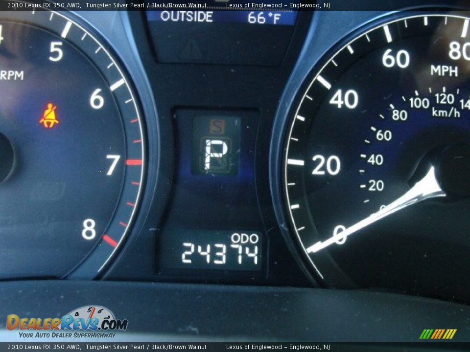 2010 Lexus RX 350 AWD Tungsten Silver Pearl / Black/Brown Walnut Photo #10