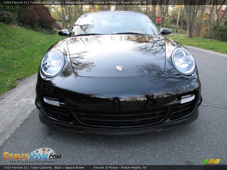 2009 Porsche 911 Turbo Cabriolet Black / Natural Brown Photo #2