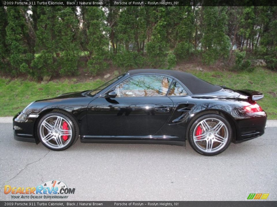 Black 2009 Porsche 911 Turbo Cabriolet Photo #3
