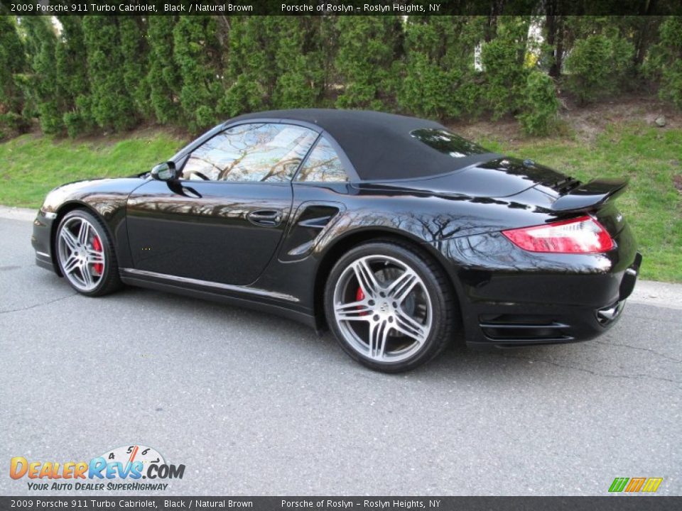 2009 Porsche 911 Turbo Cabriolet Black / Natural Brown Photo #5