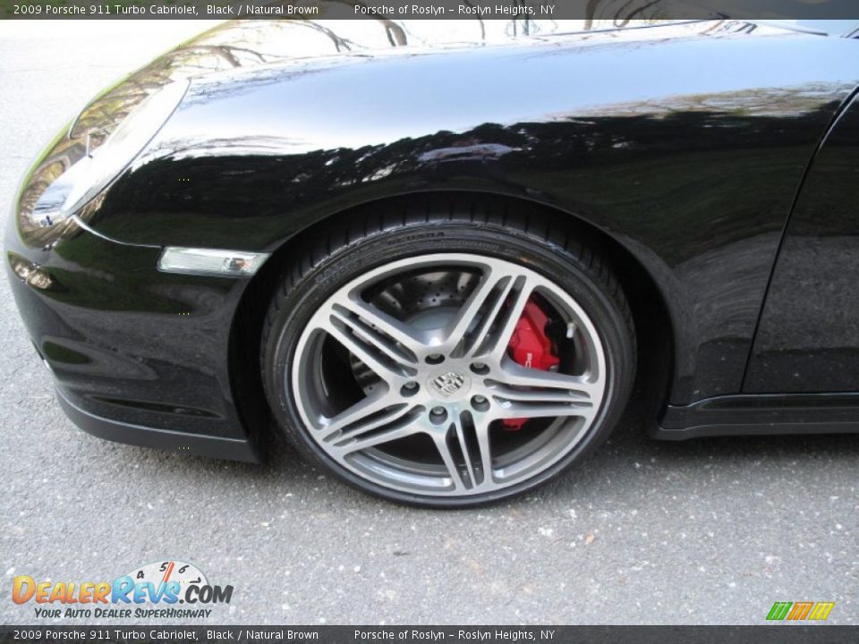 2009 Porsche 911 Turbo Cabriolet Black / Natural Brown Photo #11