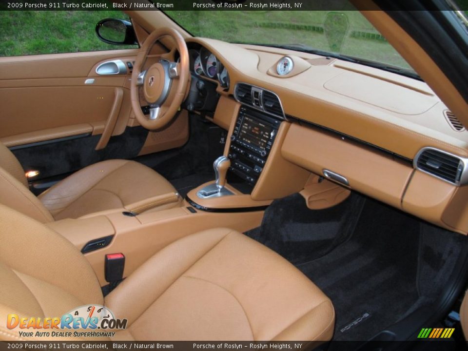 Natural Brown Interior - 2009 Porsche 911 Turbo Cabriolet Photo #14