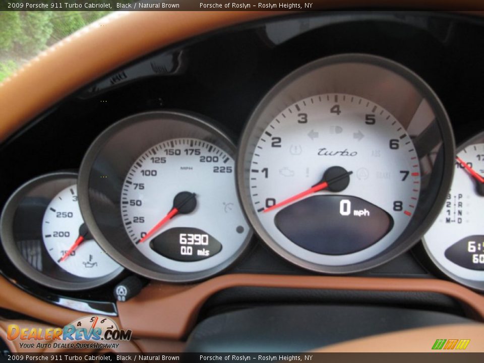 2009 Porsche 911 Turbo Cabriolet Black / Natural Brown Photo #19