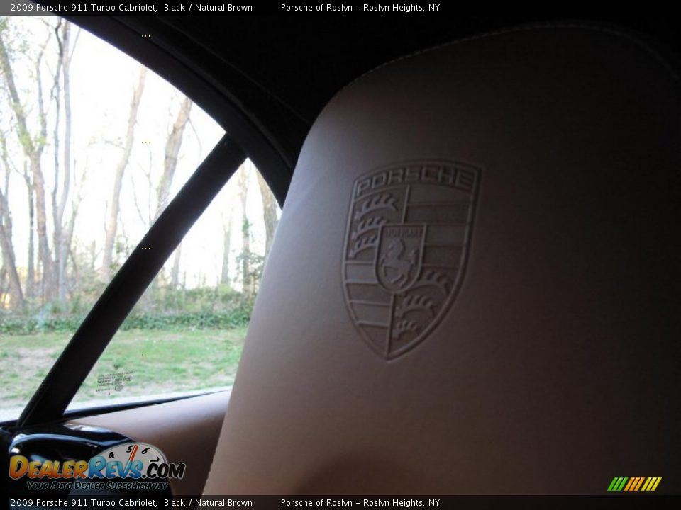 2009 Porsche 911 Turbo Cabriolet Black / Natural Brown Photo #20