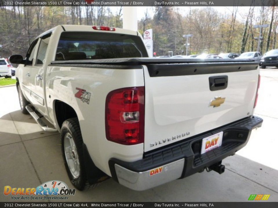 2012 Chevrolet Silverado 1500 LT Crew Cab 4x4 White Diamond Tricoat / Ebony Photo #4