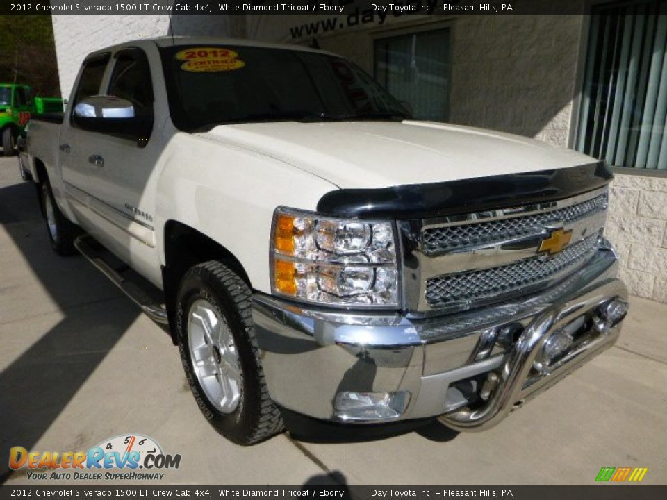 2012 Chevrolet Silverado 1500 LT Crew Cab 4x4 White Diamond Tricoat / Ebony Photo #7