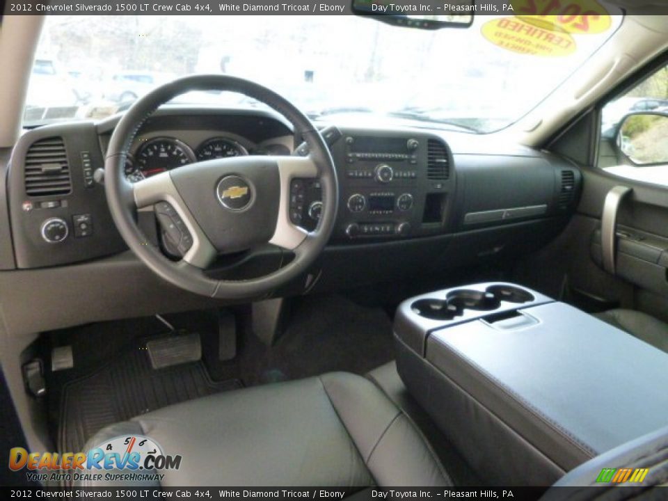 2012 Chevrolet Silverado 1500 LT Crew Cab 4x4 White Diamond Tricoat / Ebony Photo #15