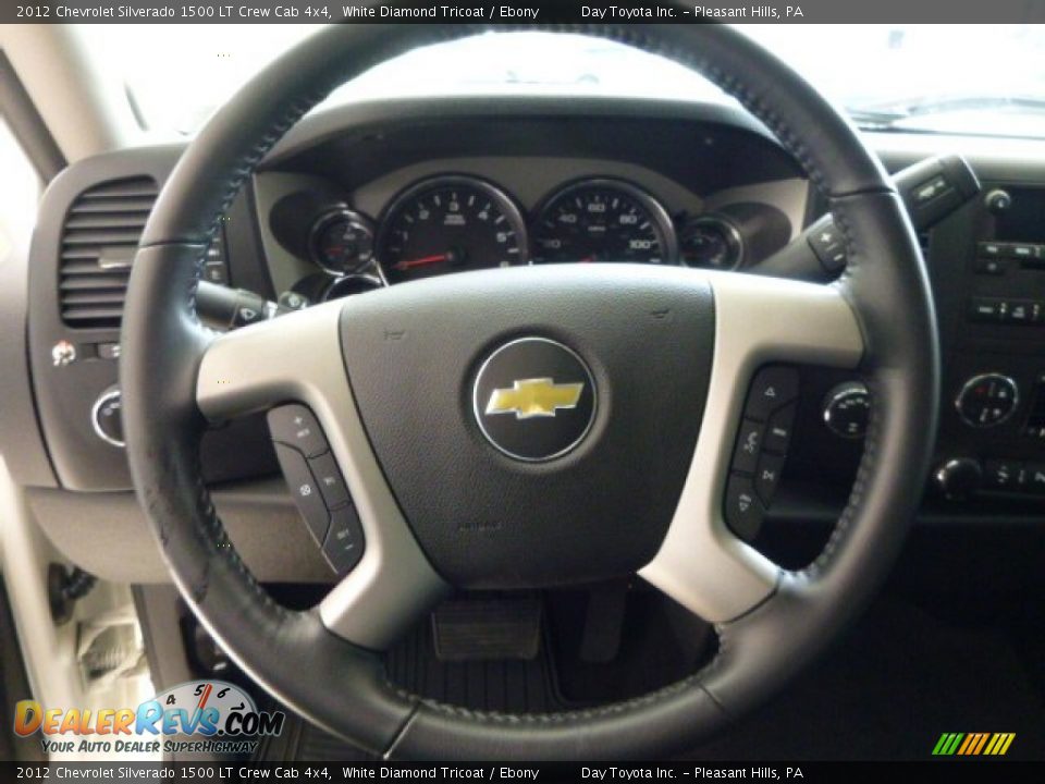 2012 Chevrolet Silverado 1500 LT Crew Cab 4x4 White Diamond Tricoat / Ebony Photo #17