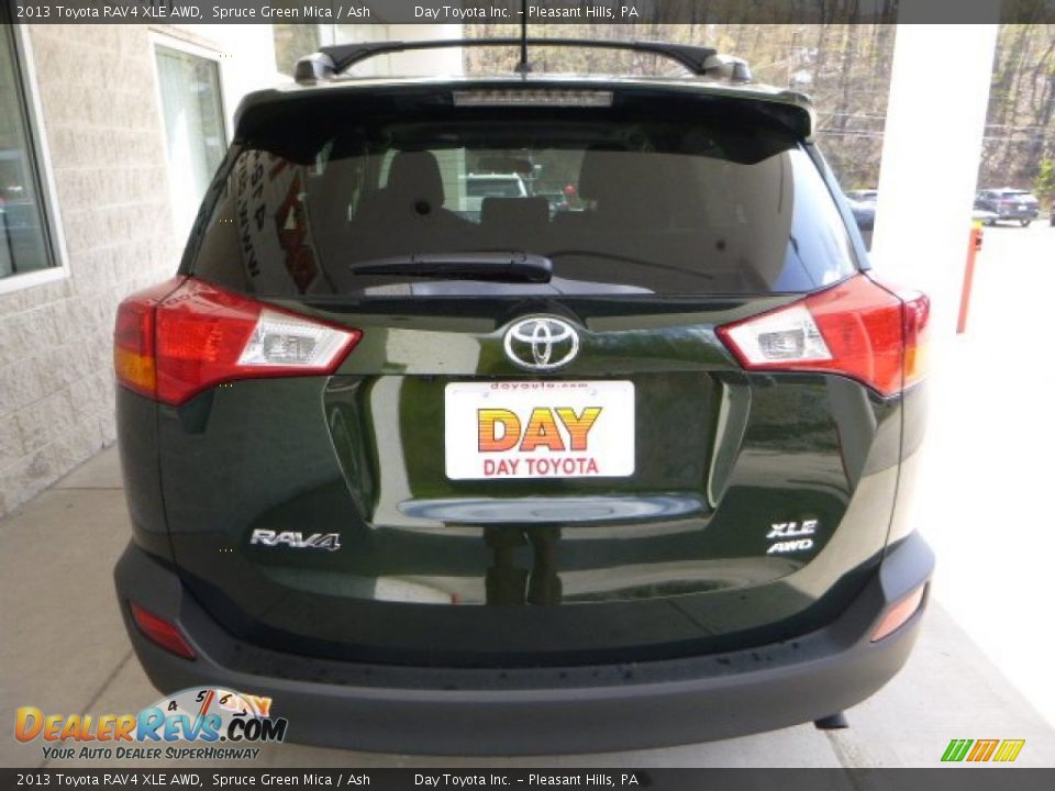 2013 Toyota RAV4 XLE AWD Spruce Green Mica / Ash Photo #3