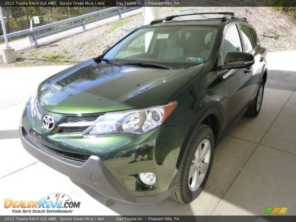 2013 Toyota RAV4 XLE AWD Spruce Green Mica / Ash Photo #5
