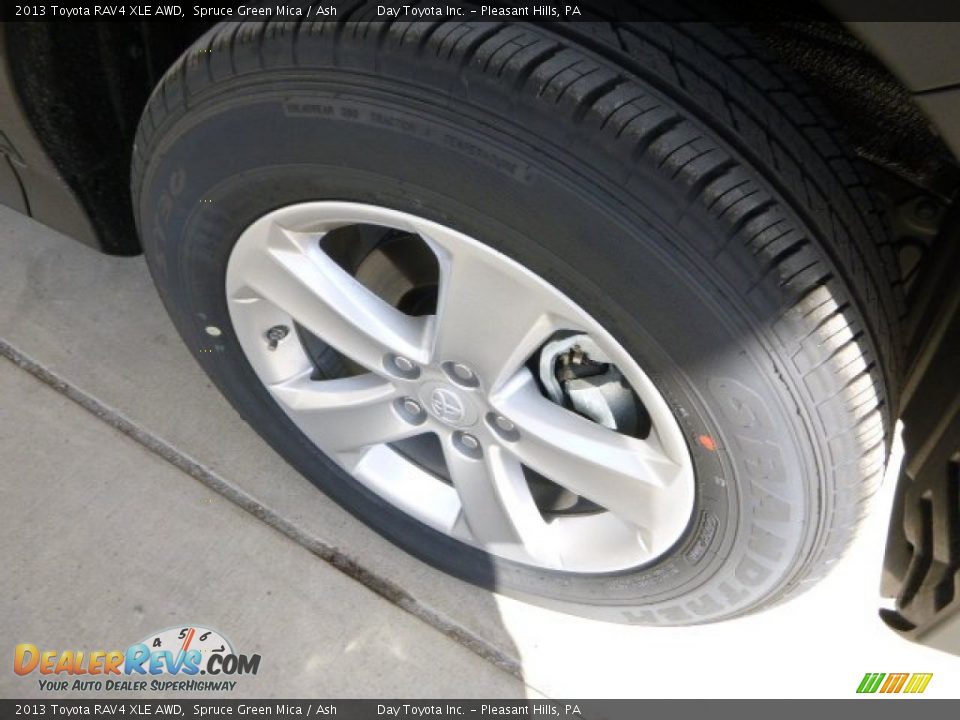 2013 Toyota RAV4 XLE AWD Spruce Green Mica / Ash Photo #8