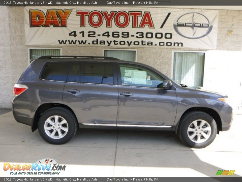 2013 Toyota Highlander V6 4WD Magnetic Gray Metallic / Ash Photo #1