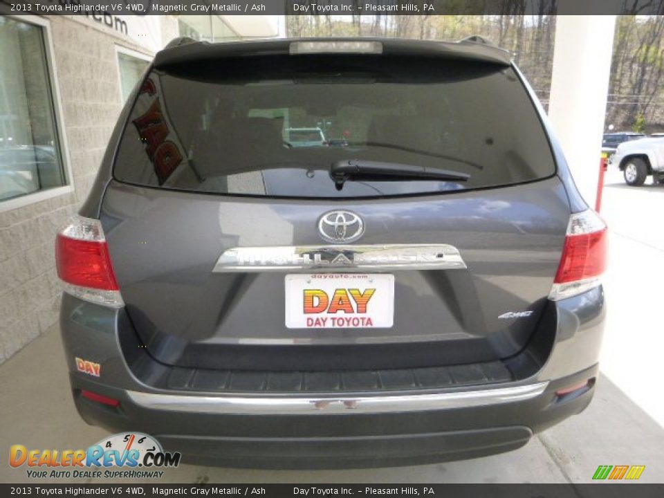 2013 Toyota Highlander V6 4WD Magnetic Gray Metallic / Ash Photo #3