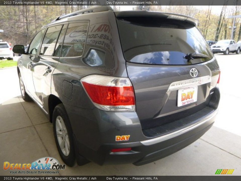 2013 Toyota Highlander V6 4WD Magnetic Gray Metallic / Ash Photo #4
