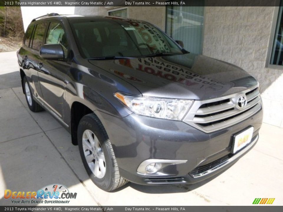 2013 Toyota Highlander V6 4WD Magnetic Gray Metallic / Ash Photo #7