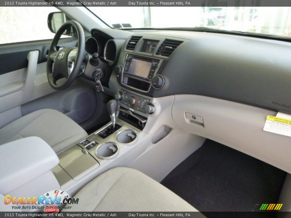 2013 Toyota Highlander V6 4WD Magnetic Gray Metallic / Ash Photo #10