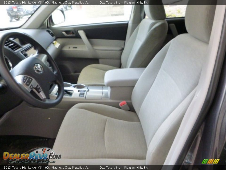 2013 Toyota Highlander V6 4WD Magnetic Gray Metallic / Ash Photo #13