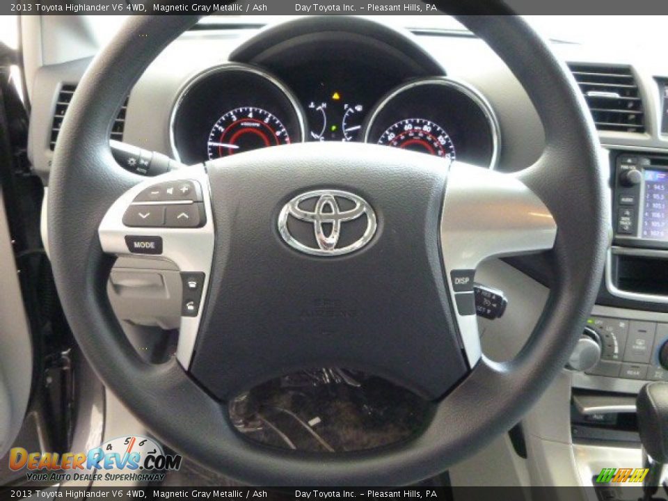 2013 Toyota Highlander V6 4WD Magnetic Gray Metallic / Ash Photo #17