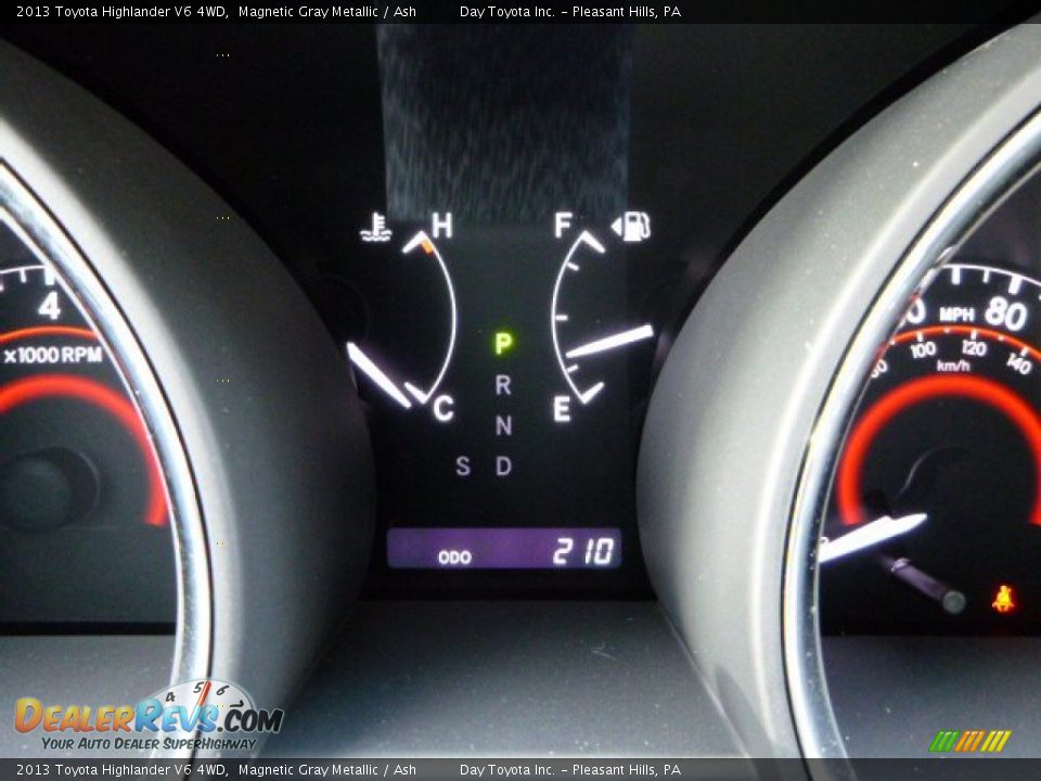 2013 Toyota Highlander V6 4WD Magnetic Gray Metallic / Ash Photo #19
