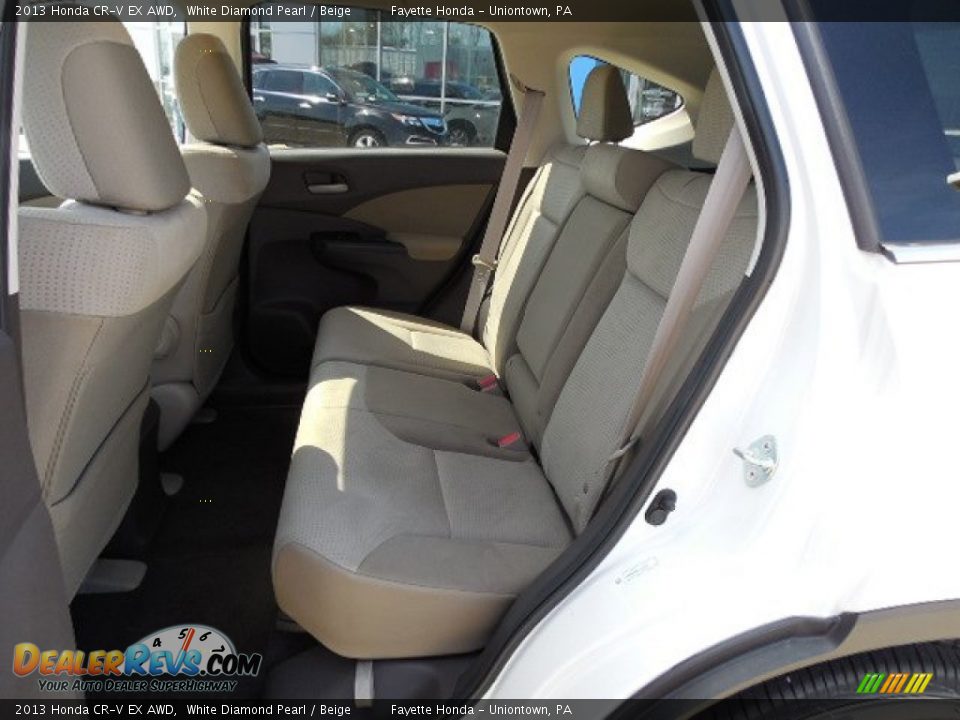 2013 Honda CR-V EX AWD White Diamond Pearl / Beige Photo #8