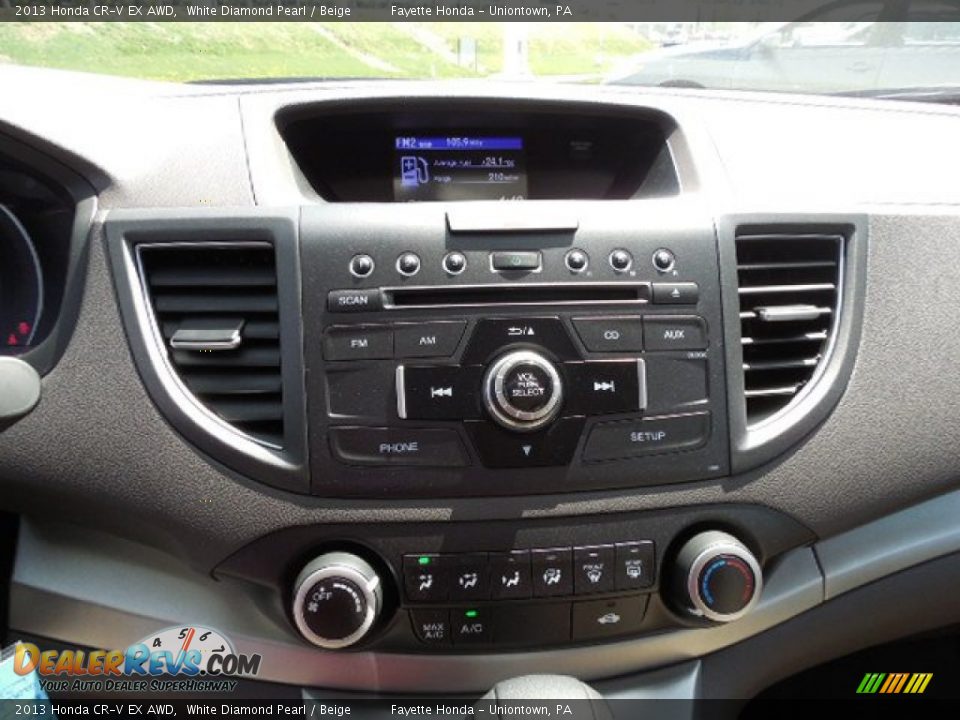 2013 Honda CR-V EX AWD White Diamond Pearl / Beige Photo #12