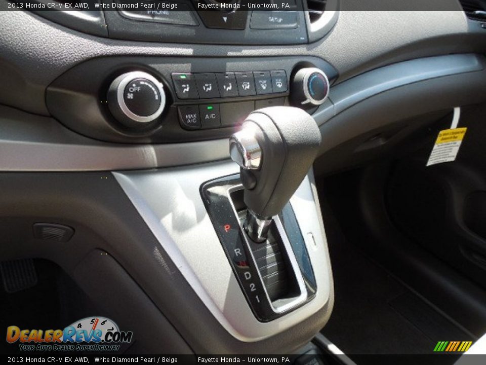 2013 Honda CR-V EX AWD White Diamond Pearl / Beige Photo #13