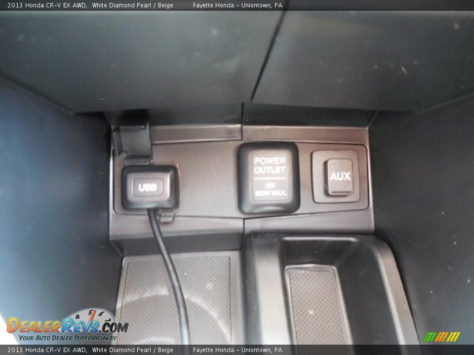 2013 Honda CR-V EX AWD White Diamond Pearl / Beige Photo #14