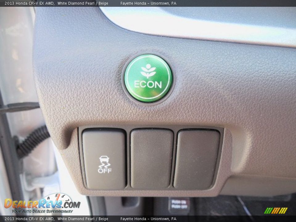 2013 Honda CR-V EX AWD White Diamond Pearl / Beige Photo #15