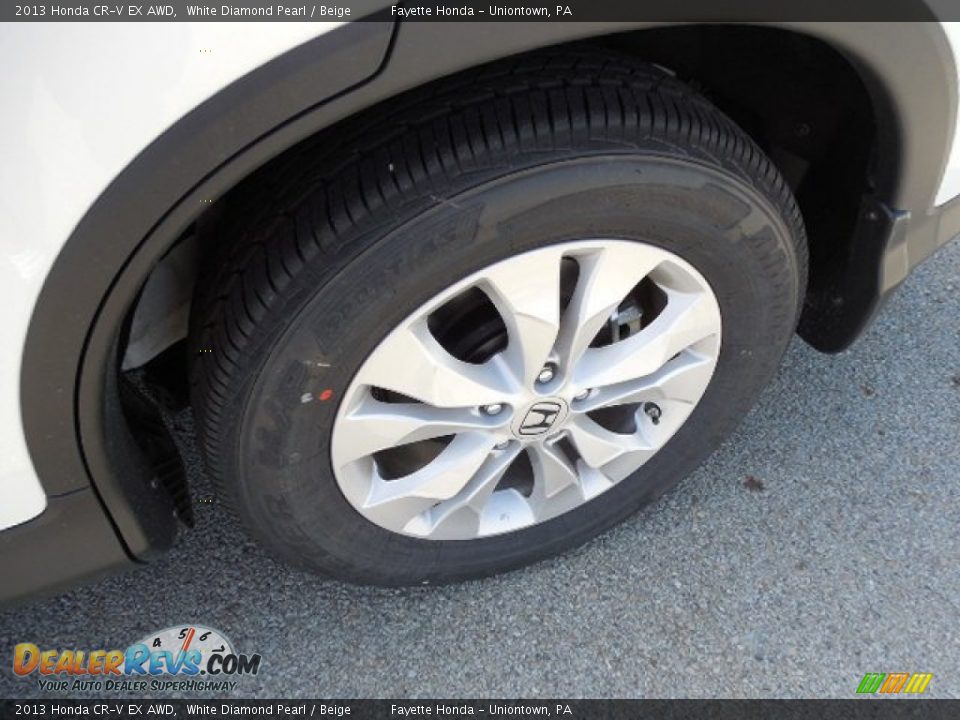2013 Honda CR-V EX AWD White Diamond Pearl / Beige Photo #16
