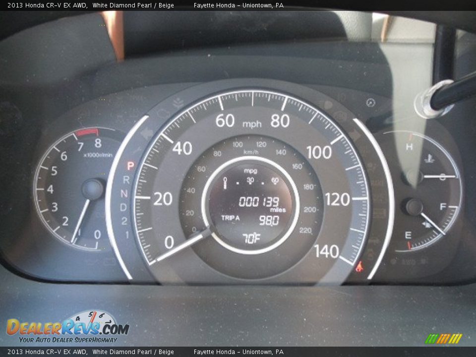 2013 Honda CR-V EX AWD White Diamond Pearl / Beige Photo #20
