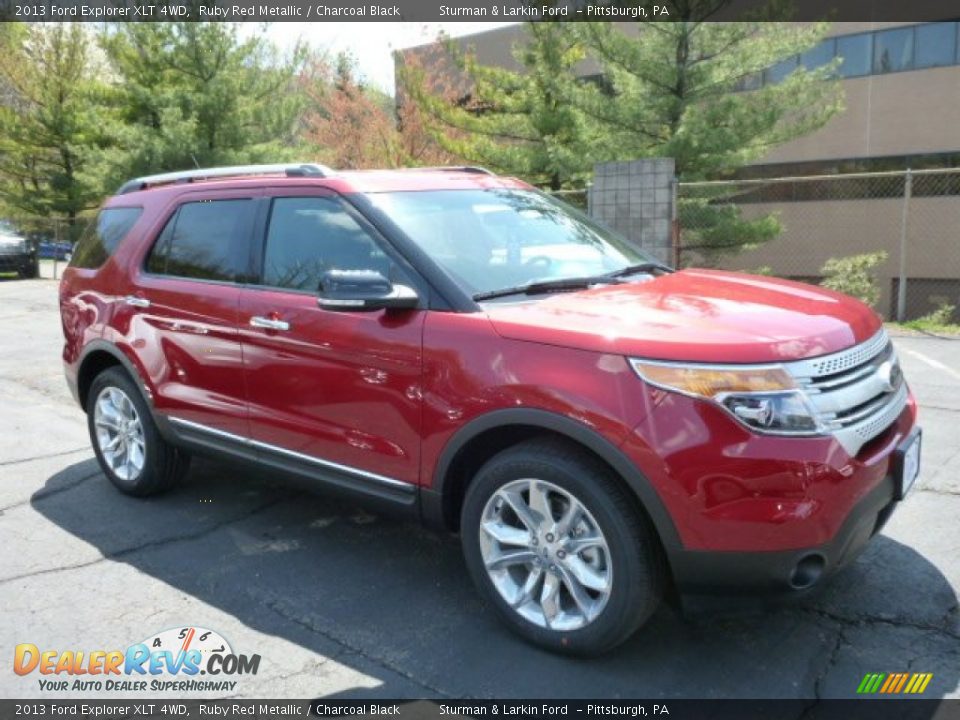 2013 Ford Explorer XLT 4WD Ruby Red Metallic / Charcoal Black Photo #1