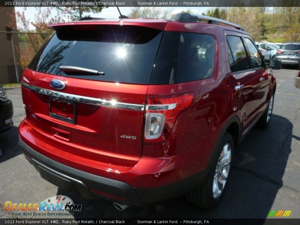 2013 Ford Explorer XLT 4WD Ruby Red Metallic / Charcoal Black Photo #2