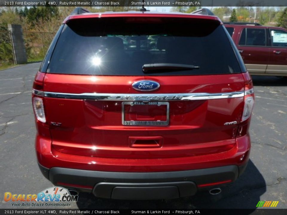 2013 Ford Explorer XLT 4WD Ruby Red Metallic / Charcoal Black Photo #3