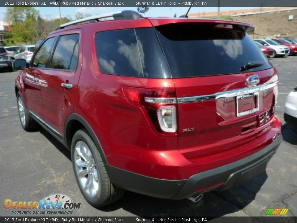 2013 Ford Explorer XLT 4WD Ruby Red Metallic / Charcoal Black Photo #4