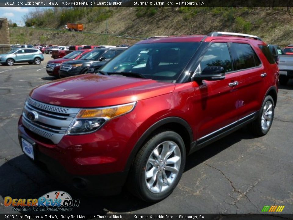 2013 Ford Explorer XLT 4WD Ruby Red Metallic / Charcoal Black Photo #5