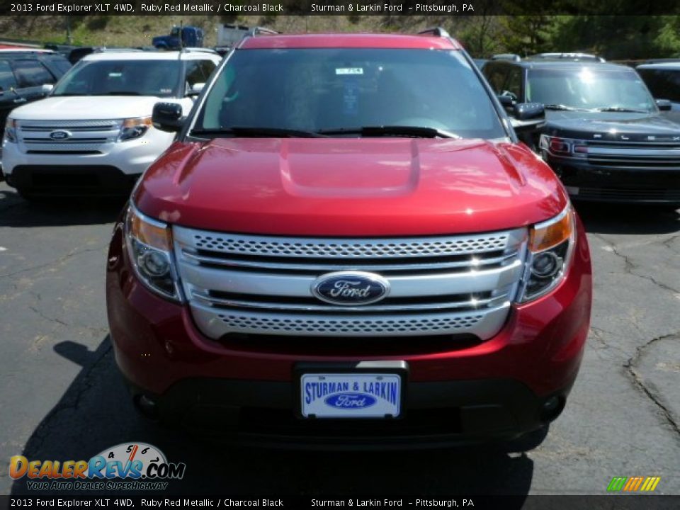 2013 Ford Explorer XLT 4WD Ruby Red Metallic / Charcoal Black Photo #6