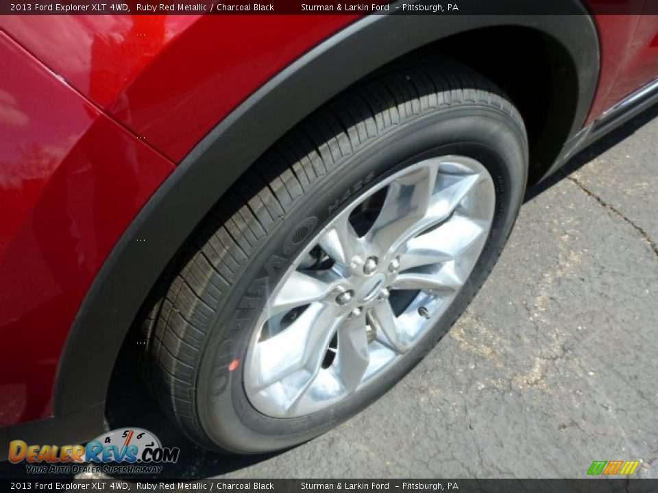 2013 Ford Explorer XLT 4WD Ruby Red Metallic / Charcoal Black Photo #7