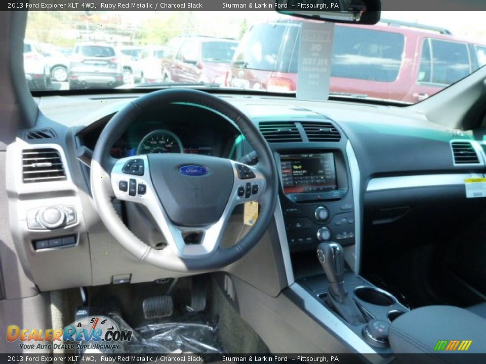 2013 Ford Explorer XLT 4WD Ruby Red Metallic / Charcoal Black Photo #10