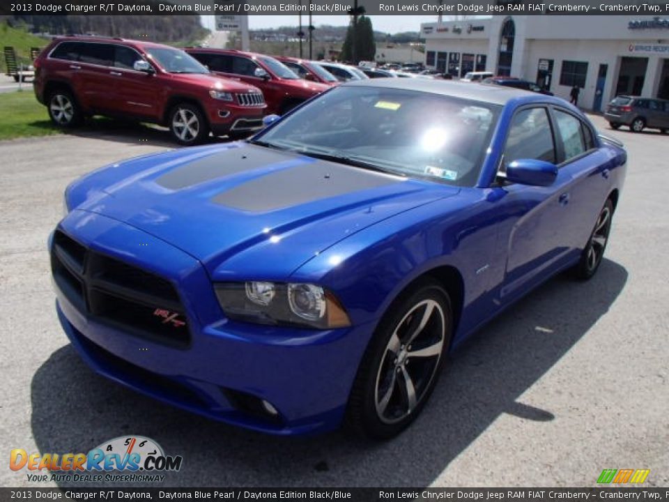 2013 Dodge Charger R/T Daytona Daytona Blue Pearl / Daytona Edition Black/Blue Photo #2