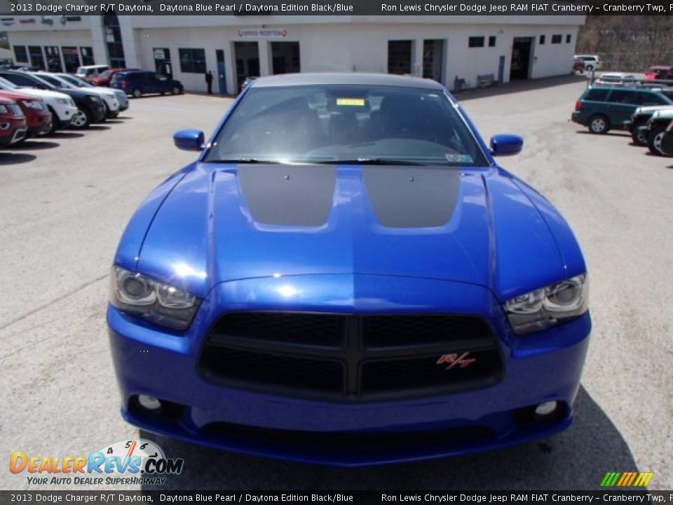 2013 Dodge Charger R/T Daytona Daytona Blue Pearl / Daytona Edition Black/Blue Photo #3