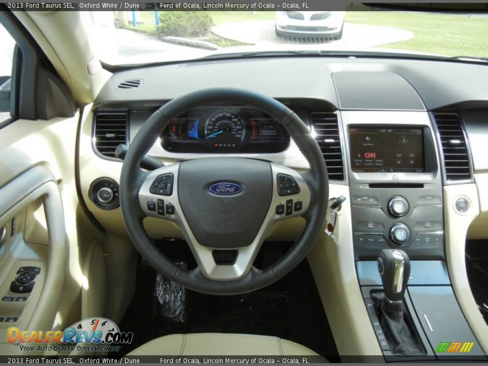 2013 Ford Taurus SEL Oxford White / Dune Photo #7