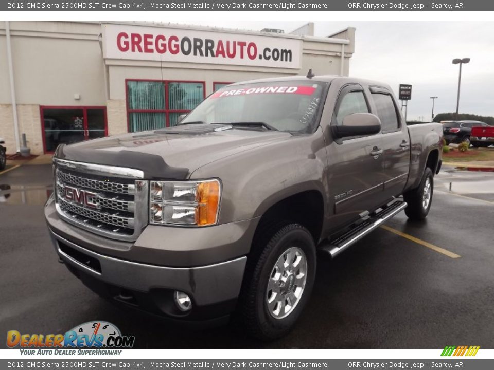 2012 GMC Sierra 2500HD SLT Crew Cab 4x4 Mocha Steel Metallic / Very Dark Cashmere/Light Cashmere Photo #1