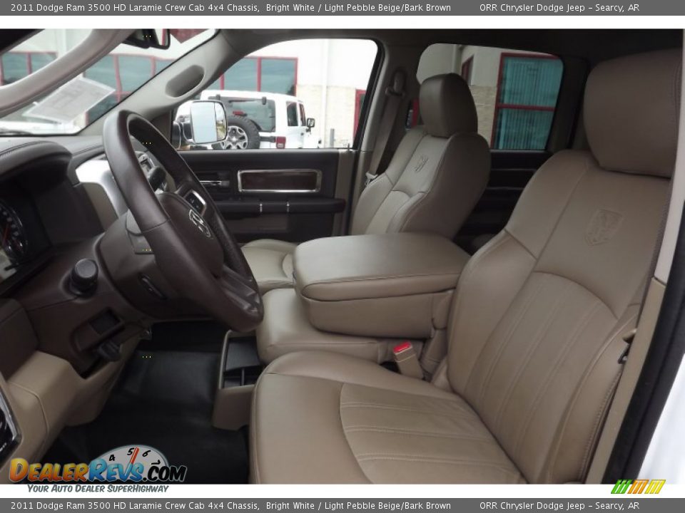 2011 Dodge Ram 3500 HD Laramie Crew Cab 4x4 Chassis Bright White / Light Pebble Beige/Bark Brown Photo #11
