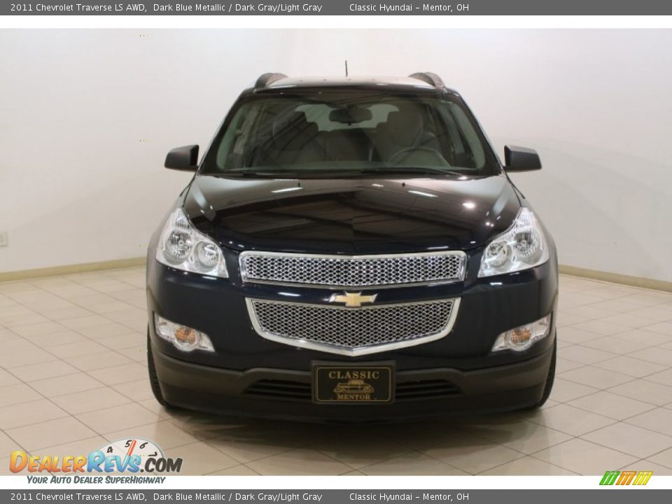 2011 Chevrolet Traverse LS AWD Dark Blue Metallic / Dark Gray/Light Gray Photo #2