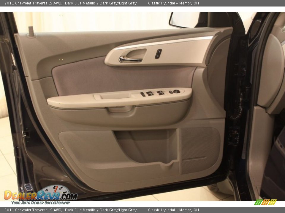 2011 Chevrolet Traverse LS AWD Dark Blue Metallic / Dark Gray/Light Gray Photo #4